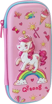 Пенал Cool For School 1 відділення з органайзером рожевий (QT-5770-Pink)