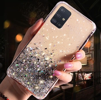 Блестящий чехол с серебряной фольгой Samsung Galaxy M31s (M317F)