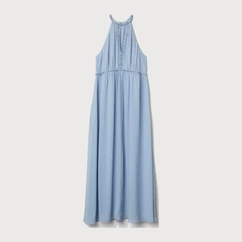 Платье длинное женское H&M 06267947 44 Голубое (GT02000000001742)