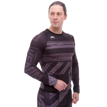 Рашгард чоловіча з довгим рукавом Venum Amrap 9507 розмір 2XL (50-52) Black-Grey
