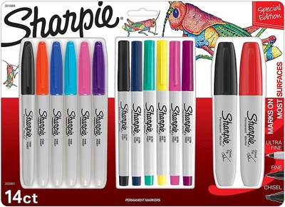 Набор перманентных маркеров Sharpie Fine Point Permanent Marker 14 шт. (2010984)