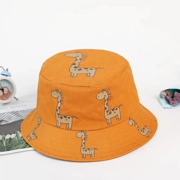 Детская Панама Жирафы Оранжевая, Унисекс WUKE One size