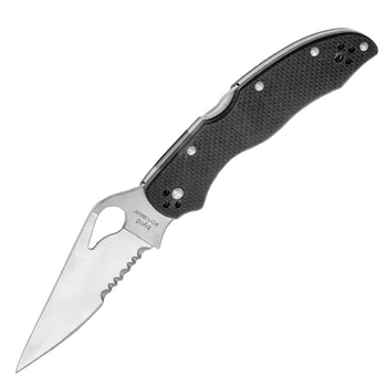 Ніж складаний Spyderco Byrd Harrier 2 полусеррейтор (довжина: 193мм, лезо: 84 мм), чорний