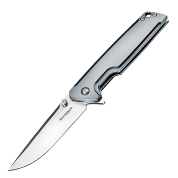 Нож складной Boker Magnum Straight Brother Aluminium (длина: 207мм, лезвие: 90мм), стальной