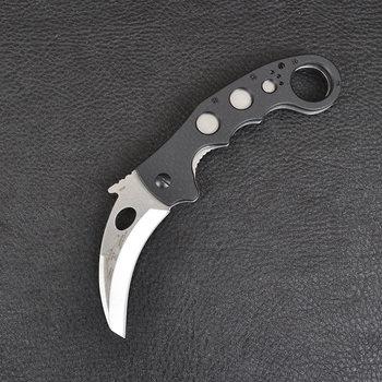 Нож складной керамбит Emerson Super Karambit (длина: 20см, лезвие: 9см) silver, с шайбой emerson