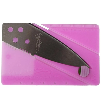 Нож кредитная карта Iain Sinclair Cardsharp (длина: 14.2cm, лезвие: 6.2cm), розовый