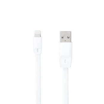 Кабель Optima Flat Speed Lightning - USB 1м Apple Iphone для зарядки и передачи данных White (C-015)