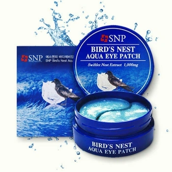 Патчи с экстрактом ласточкиного гнезда SNP Bird's Nest Aqua Eye Patch 60 шт 1000 mg