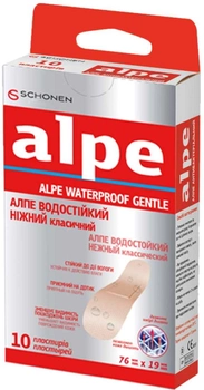 Пластир Alpe водостійкий ніжний класичний 76х19 мм № 10 (000000715)