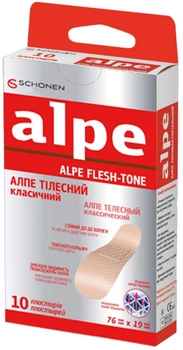 Пластырь Alpe телесный классический 76х19 мм №10 (000000230)