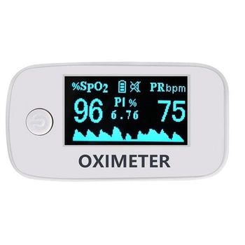 Пульсоксиметр Yimi Life Pulse Oximeter Yimi YM301 на палець для вимірювання сатурації крові, частоти пульсу и плетизмографичного аналізу сосудів з батарейками