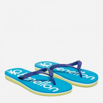 Klapki japonki chłopięce United Colors of Benetton 8G3ET1212-903 34 Niebieskie z jasnoniebieskim (8300895608285)