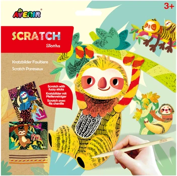 Zestaw do rękodzieła Avenir scratch-art Leniwce CH201724 (6920773317249)