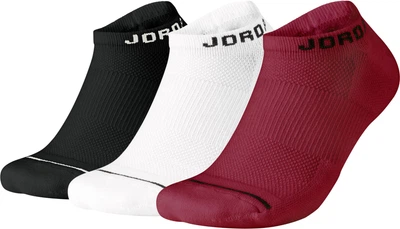 Баскетбольні шкарпетки (3 пари) Jordan Jumpman Dri-Fit No-Show 3PPK(SX5546-011) M Чорний/Білий/Червоний