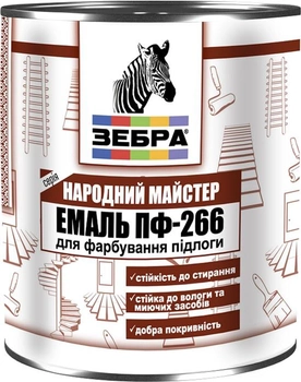 Эмаль Zebra ПФ-266 0.25 кг серия «Народный МАСТЕР» Лесной орех (4823048016552)