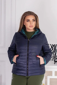 Куртка Khan двусторонняя темно-синий / аква 52 2XL