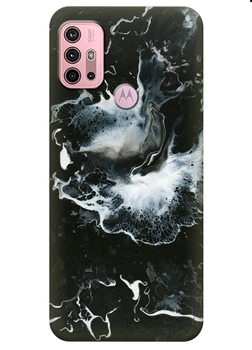 Силиконовый чехол ПринтОК для Motorola G30 - Всплеск мрамора
