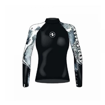 Реглан солнцезащитный Aqua Lung Rash Guard Aqua BW UPF 50+ женский (чёрно-серый) L (CL1970109L)