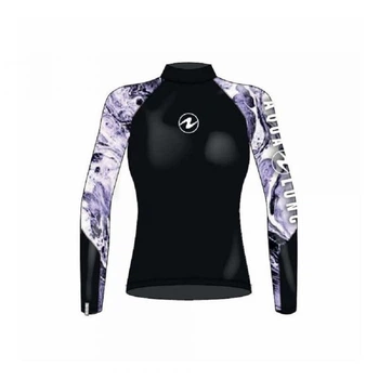 Реглан сонцезахисний Aqua Lung Rash Guard Aqua PW UPF 50+ жіночий (чорно-фіолетовий) XL (CL1970509XL)