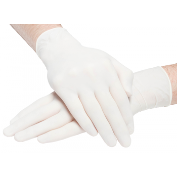Перчатки Medicom SafeTouch Латексные медицинские опудренные Размер S 100 шт Белые