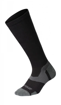 Термо-компрессионные спортивные носки-гольфы 2XU, Vectr Merino Light Cushion, L1, черный/титановый