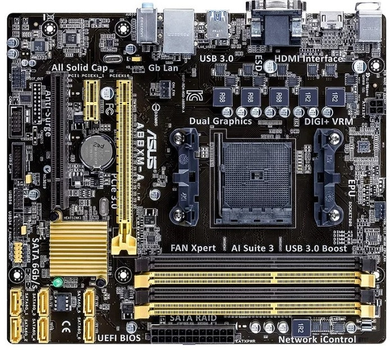 Материнська плата Asus A88XM-A (Socket FM2+, AMD A88X, PCI-E 3.0) OEM Refurbished