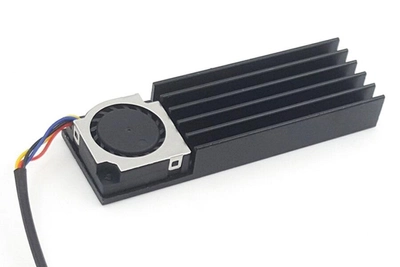 Радіатор ENOKAY з активним охолодженням 2pin 70*22*10мм для M.2 NVMe SSD 2280 Black