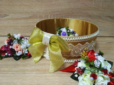 Свадебное сито Классика. Золотистое.