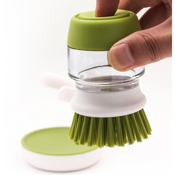 Щетка для мытья посуды с диспенсером для жидкости JESOPB Soap Brush Green