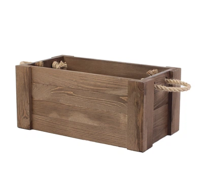 Дерев'яний ящик «Палісандр» з канатними ручками HomeDeco 21x25x50 Прованс