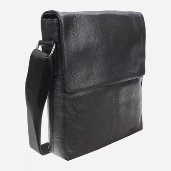 Сумка планшет через плечо мужская из натуральной кожи Laras 10t8870 Black (ROZ6206100476)