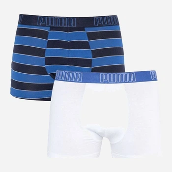 Набір трусів-боксерів чоловічих бавовняних Puma Yd Bold Stripe Boxer 2P 501001001010 2 шт M Сині з чорним та білим (8718824804972)