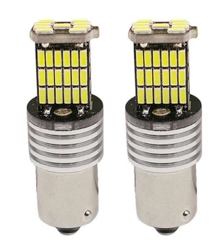 Светодиодная лампа с цоколем 1156 BA15s P21W 45 SMD 4014 12V Белый Avtoexpect (11701)