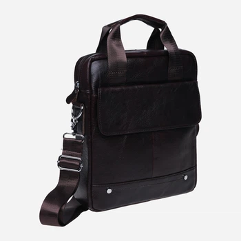 Сумка планшет через плечо мужская из натуральной кожи Laras K108859-brown Коричневая (ROZ6400008846)