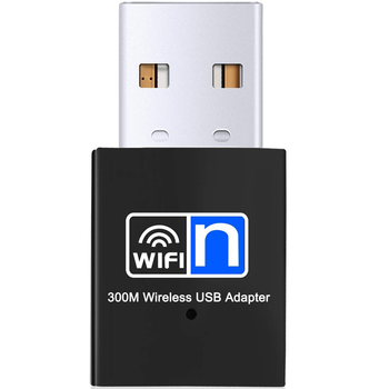 Внешний Wi-Fi адаптер U&P N300 2.4GHz Black (WAZ-RTL8192-BK)