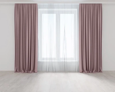 Комплект штор Lux Portiery Микровелюр Чайная роза 150х275 - 2 шт (AV89900)