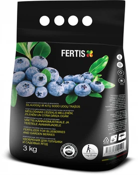 Добриво для лохини і садових ягід NPK 12-8-16+ME 3 кг FERTIS