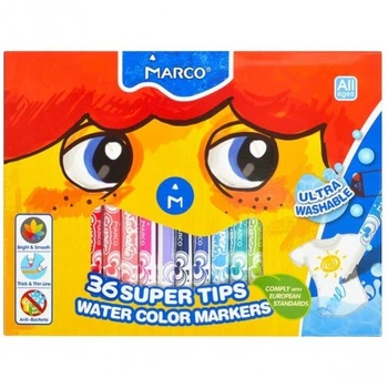 Фломастеры Marco Ultra Washable 36 цветов, смываемые (1630-36CB)