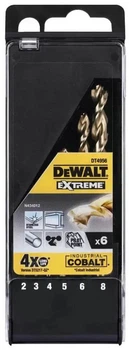 Набор сверл по металлу DeWalt Extreme Industrial Cobalt 6 шт (DT4956)