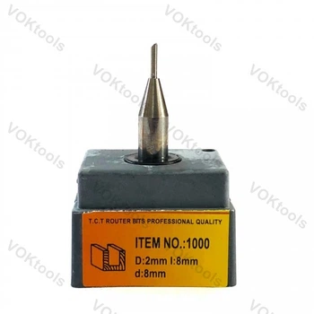 Фреза ГЛОБУС 1000 пазовая прямая d8 D2 L46 h8 Z2