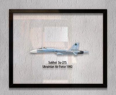 Принт на стекле Artel «Самолет Су-27С 1992 года» 61 x 46см