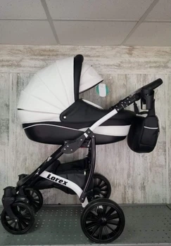 Детская коляска 2в1 Baby Pram Lorex White/Black
