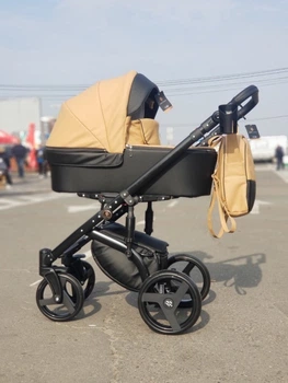 Детская коляска 2в1 Baby Pram Almondo Biege/Black