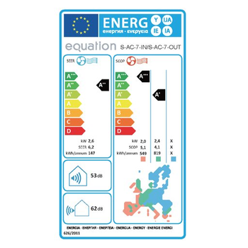 Кондиционер инвертор Equation S-AC-7, 9000 BTU (12001003)