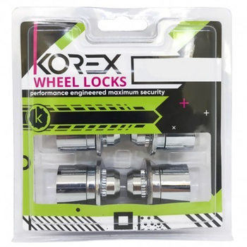 Секретные гайки на колеса Korex М12x1.5x33 Прессшайба Вращающееся кольцо Ключ 19-21 (Lexus Mitsubishi Toyota)