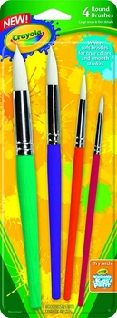 Набір пензликів для малювання Crayola Big Paint Brushes 4 шт (05-3521) (B00J5KVWQW)