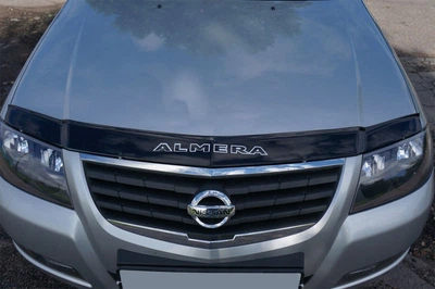 Дефлектор капота Nissan Almera 2006-2013 с логотипом Vip Tuning
