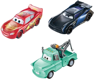 Тачки 3: Молния Маквин, Метр, Джексон Шторм Cars Color Changers Lightning McQueen, Mater & Jackson Storm 3-Pack Mattel