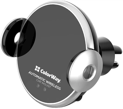 Автотримач для телефону ColorWay AutoSense Car Wireless Charger 2 з бездротовою зарядкою 10W Black (CW-CHAW035Q-BK)