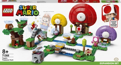 Конструктор LEGO Super Mario Погоня за сокровищами Тоада дополнительный набор 464 деталей (71368)